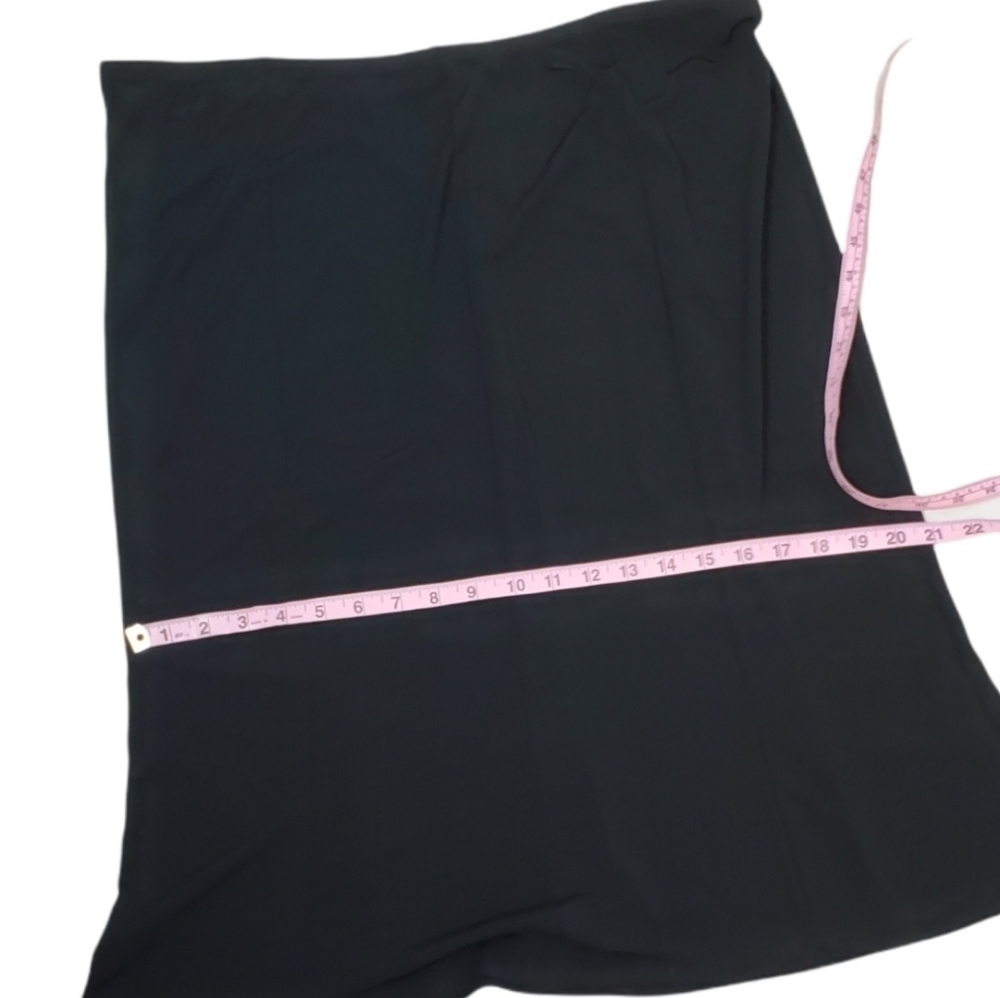 BLACK A-Line Apostrophe Stretch Skirt Size XL - Picture 6 of 7